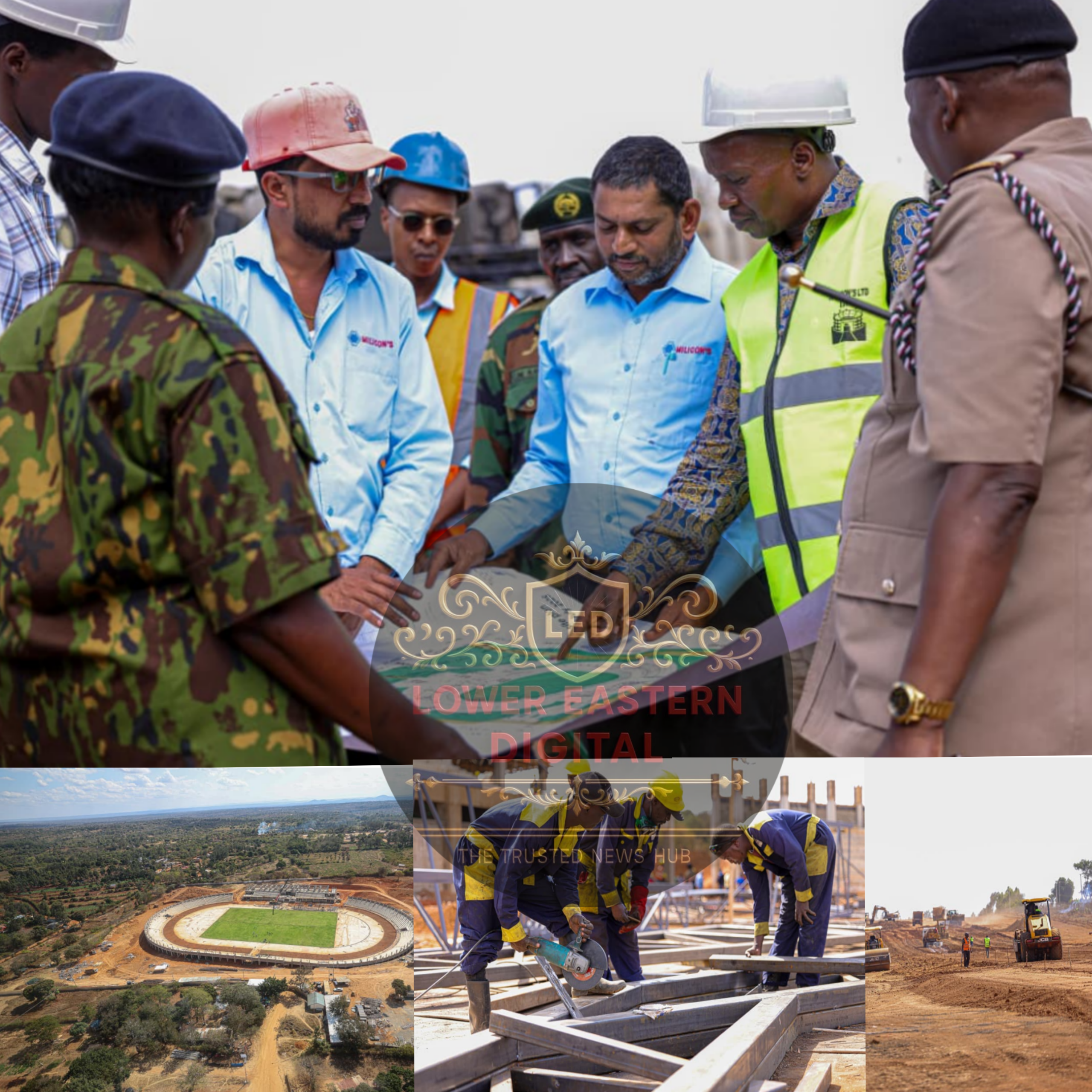 Deputy President Prof. Kithure Kindiki Inspects Ongoing Construction of Ithookwe Stadium and Airstrip Ahead of Mashujaa Day Celebrations