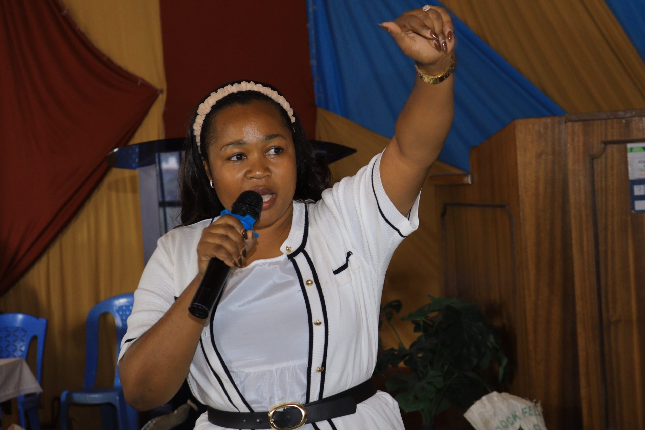 Hon. Fridah Makasi joins faithfuls at aic kiatine thanksgiving service honoring eastern regional knut chairman simon nding’o.