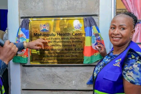 Wavinya Ndeti Commissions New Healthcare Facilities at Matungulu Health Centre.