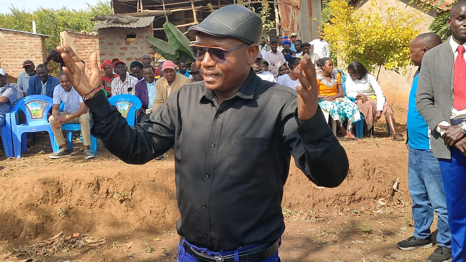 Hon. Simon Katua Mutia Stands with Bereaved Family in Kitui East.