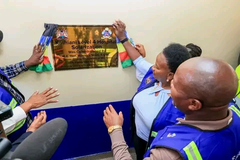 Governor Wavinya Ndeti Advances Solar Power Investment at Kathiani Level 4 Hospital.