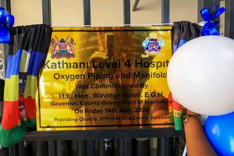 Governor Wavinya Ndeti Advances Healthcare Services with Oxygen Piping System at Kathiani Level 4 Hospital. Governor Wavinya Ndeti Advances Healthcare Services with Oxygen Piping System at Kathiani Level 4 Hospital.