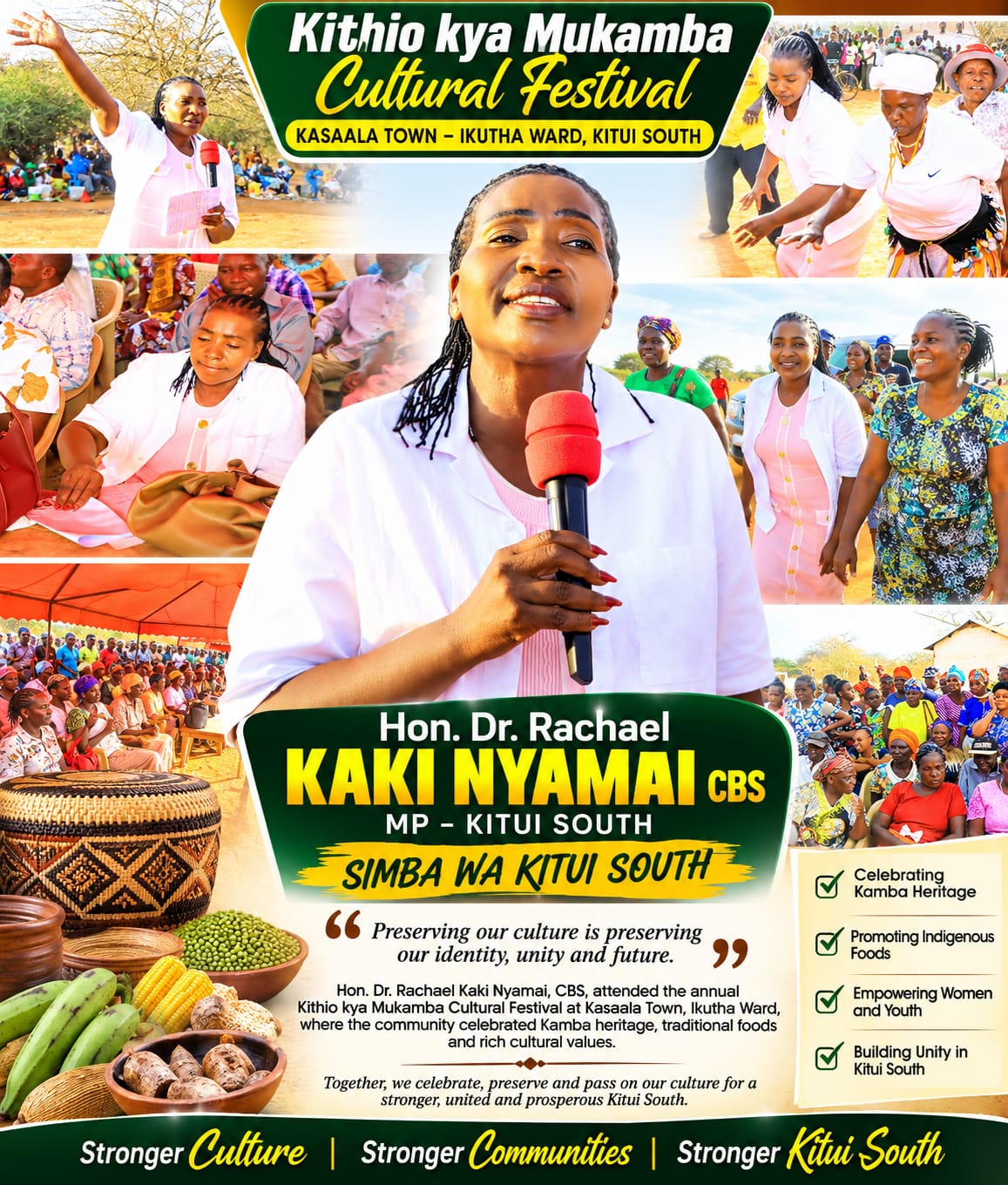 Kaki Nyamai Champions Preservation of Kamba Culture at Kasaala Festival.