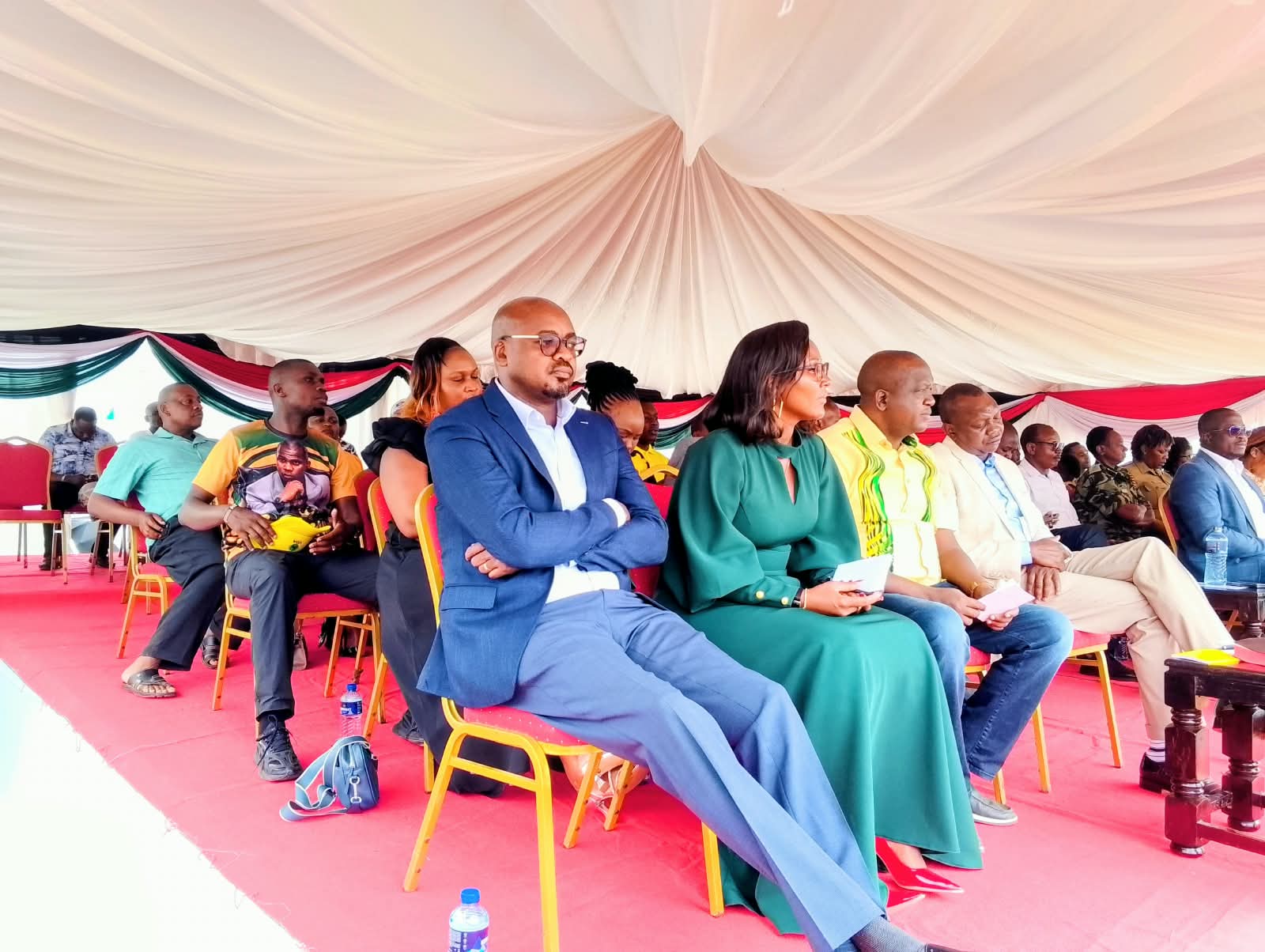 commissioner ben muasya joins eng. oscar sudi for church service in machakos.