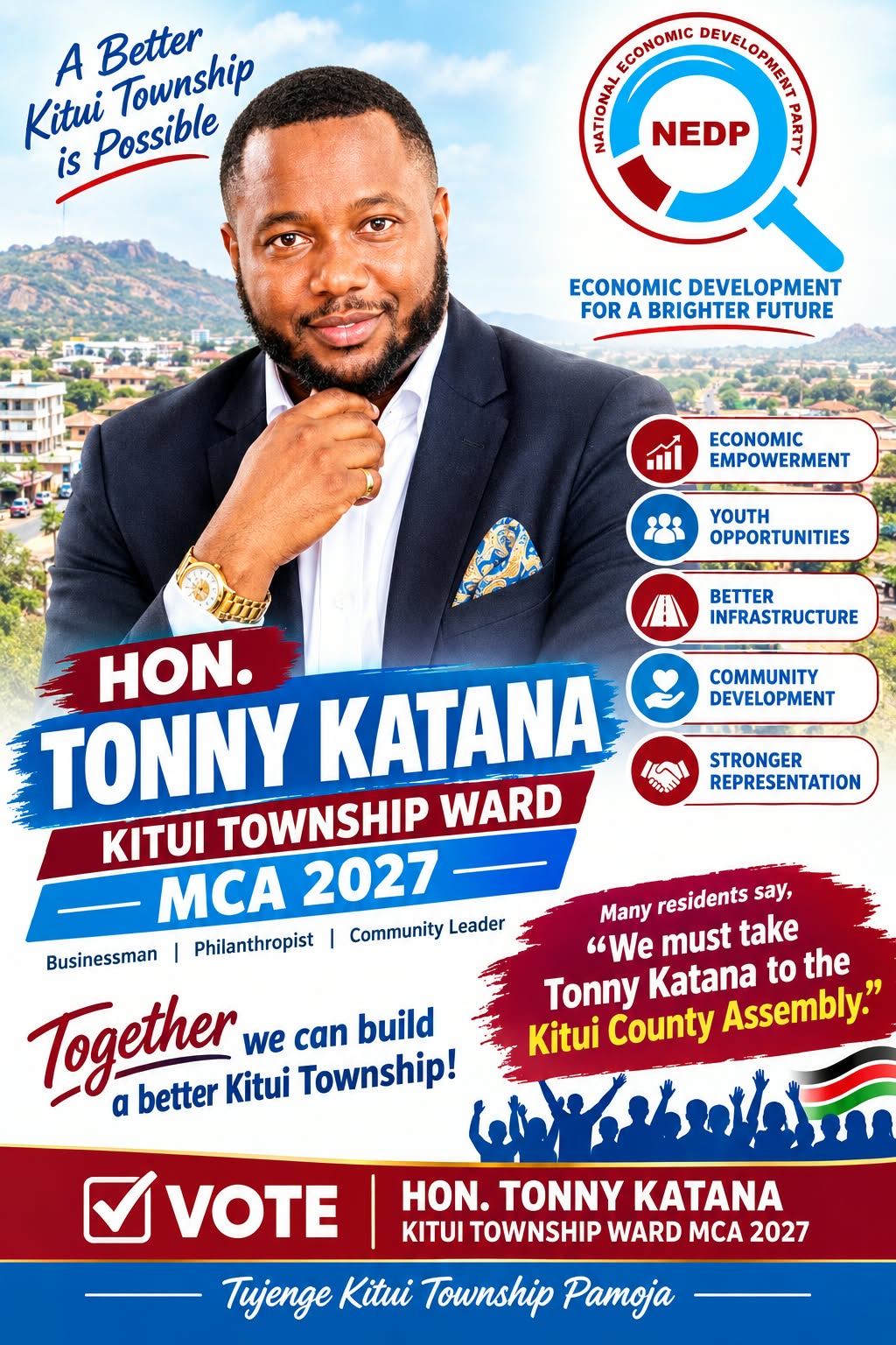 Tonny Katana Energises Kitui Township Race