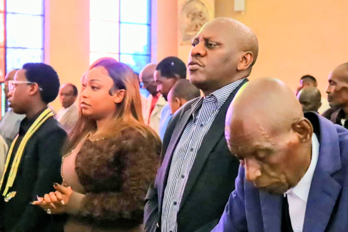 Mulila the third attends church service at museve shrine
