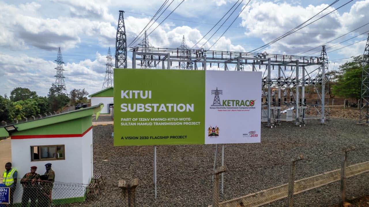 Ruto commissions 132kv kitui–wote substation in matinyani, boosting power supply for over 40,000 people ‎