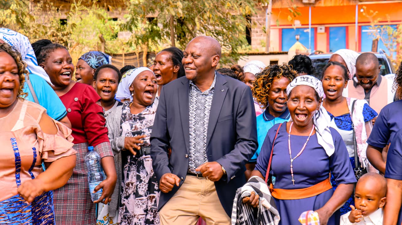 governor 2027, cpa nicholas mulila is received with joy and ululations at miambani parish family day, miambani ward